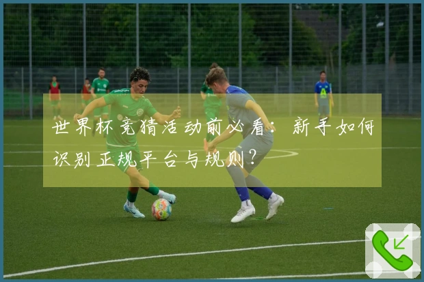 世界杯竞猜活动前必看：新手如何识别正规平台与规则？